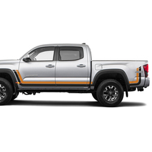 TRD 4WD hintere Vorderseite Retro Heritage Stripes Vinyl -Aufkleber für Toyota Tacoma
 2