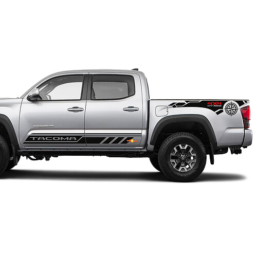 Tacoma 4x4 Off Straße Heck am Nachtbezirksaberhöhte Vinyl -Aufkleber für Toyota Tacoma
