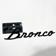 Bronco Outer Banks Fender Abzeichen Heckklappe Emblem 3D Abzeichen Grau gegen Schwarz
 2