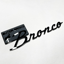 Bronco Outer Banks Fender Abzeichen Heckklappe Emblem 3D Abzeichen Grau gegen Schwarz
 4