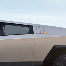 Seitliche Lamellen Vinyl-Aufkleber Set für Tesla Cybertruck_2