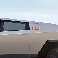 Seitliche Lamellen Vinyl-Aufkleber Set für Tesla Cybertruck_3