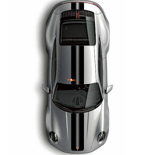 Twin Hauben-Dach-Heckdeckel-Streifen Vinyl-Aufkleber-Kit für Porsche 997 Carrera