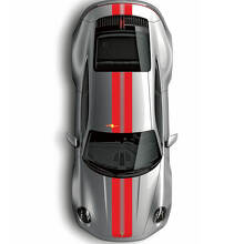 Twin Hauben-Dach-Heckdeckel-Streifen Vinyl-Aufkleber-Kit für Porsche 997 Carrera_3