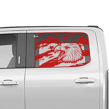 Side Bald Eagle US -Flaggenfenster -Aufkleber -Vinyl -Aufkleber -Grafik für Ford Trucks
 2