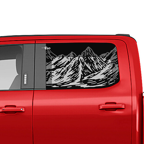 Side Mountains Fenster Aufkleber -Vinyl -Aufkleber -Grafik für Ford Trucks
