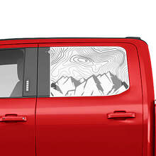 Topografische Bergkarte Seitenfenster Aufkleber Vinyl Sticker Grafik für Ford Trucks 2