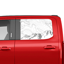 Seitenberge Topografische Kartenfenster -Aufkleber -Vinyl -Aufkleber -Grafik für Ford Trucks 2
 2
