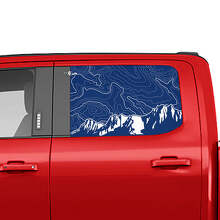 Berg-Topographische Karte Seitenfenster-Aufkleber Vinyl Sticker Grafik 2 für Ford Trucks 3