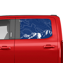 Seitenberge Topografische Kartenfenster -Aufkleber -Vinyl -Aufkleber -Grafik für Ford Trucks 2
 3