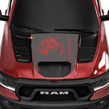 T-Rex Style Motorhauben-Vinylaufkleber für Dodge Ram 1500 TRX Truck_3