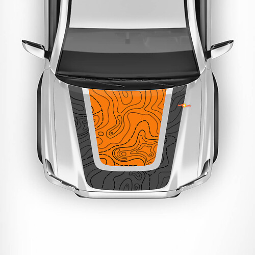 Toyota Tacoma Vintage Stripes Topografische Karten -Seitenhaube Heckklappe Aufkleber Aufkleber
