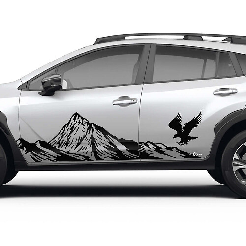 Mountains Eagle Seitentüren Vinyl Aufkleber Grafik Sticker für Subaru Crosstrek