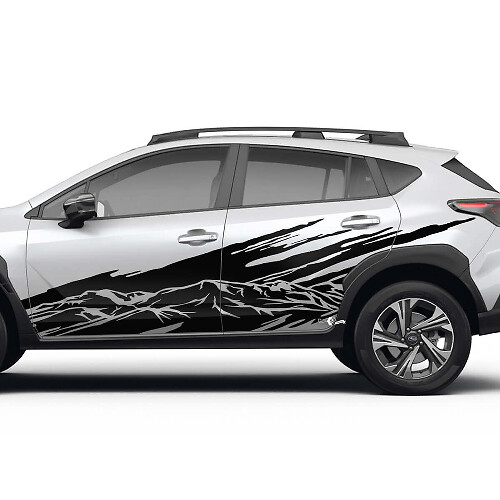 Landschaft Berge Spritzer Seiten Türen Vinyl Aufkleber Grafik Sticker für Subaru