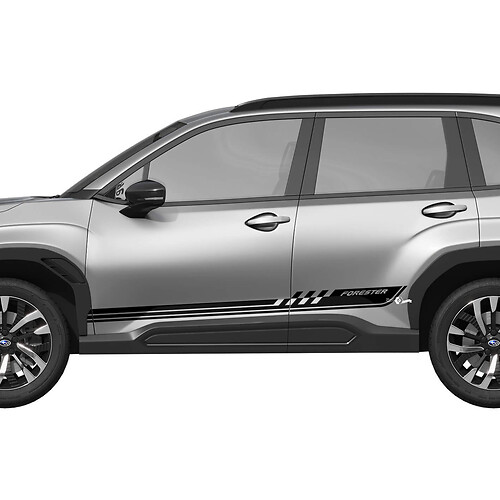 Seitentüren karierte Streifen Vinyl -Aufkleber - Grafikaufkleber Universal Fit Suba Forester
