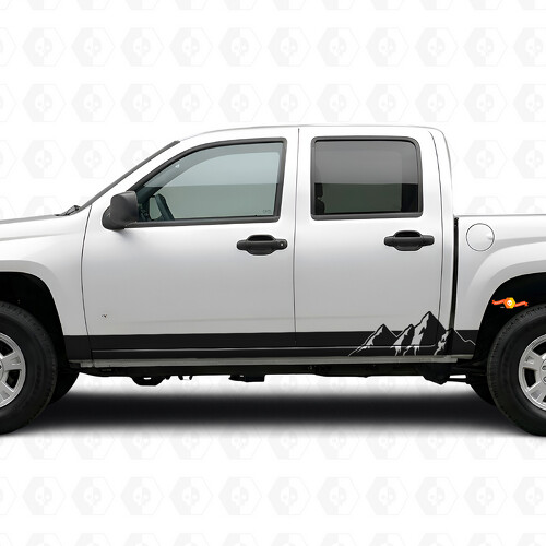 Alpine Ridge Tür- & Schwellerleiste Vinyl-Streifen für Chevrolet Colorado 1. Generation 2004-2012