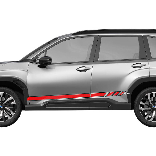 Seitentüren Schweller Racing Streifen Vinyl Aufkleber Grafik Sticker 4 für Subaru