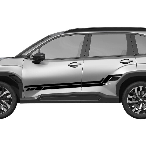 Seitentüren Schweller Rennstreifen Vinyl-Aufkleber Grafiksticker 3 für Subaru