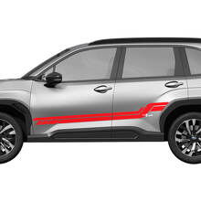 Seitentüren Schweller Rennstreifen Vinyl-Aufkleber Grafiksticker 3 für Subaru 3