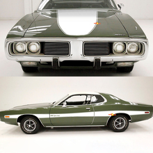 Akzent Motorhauben- und Seitenstreifen Vinyl-Aufkleber Set für Dodge Charger 1973-74_2