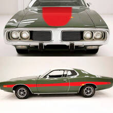 1973-74 Ladegeräte Accent Stripe Hood Kit Vinyl-Aufkleber Aufkleber
 3