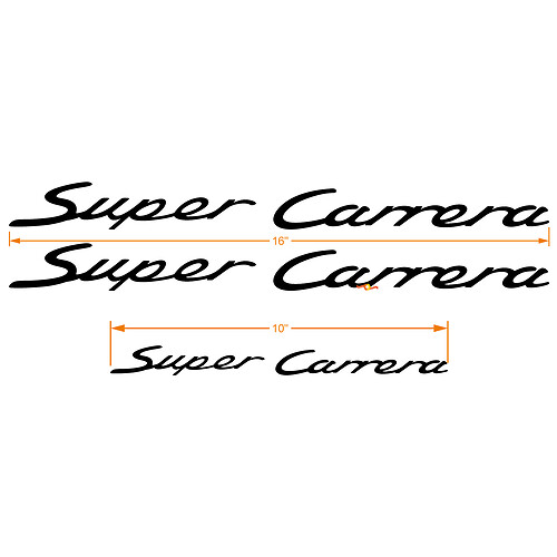 Super Carrera Heckaufkleber -Aufkleber passt zu Porsche
