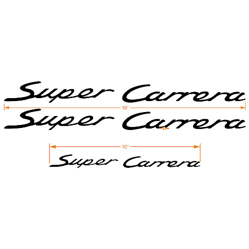 Super Carrera Heck- und Seitenvinyl-Aufkleberset für Porsche