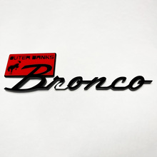 Bronco Outer Banks Fender Abzeichen Heckklappe Emblem 3D Abzeichen Rot gegen Schwarz
 2