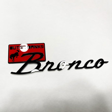 Bronco Outer Banks Fender Abzeichen Heckklappe Emblem 3D Abzeichen Rot gegen Schwarz
 3
