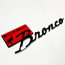 Bronco Outer Banks Fender Abzeichen Heckklappe Emblem 3D Abzeichen Rot gegen Schwarz
 5