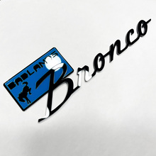 Bronco Badlands Fender Abzeichen Heckklappe Emblem 3D Abzeichen Schwarz gegen Blau
 2