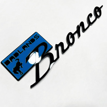 Bronco Badlands Fender Abzeichen Heckklappe Emblem 3D Abzeichen Schwarz gegen Blau
 3