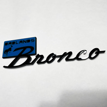 Bronco Badlands Fender Abzeichen Heckklappe Emblem 3D Abzeichen Schwarz gegen Blau
 5