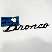 Bronco Badlands Fender Abzeichen Heckklappe Emblem 3D Abzeichen Schwarz gegen Blau
 6