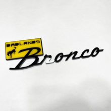 Bronco Badlands Fender Abzeichen Heckklappe Emblem 3D Abzeichen Schwarz gegen Gelb
 2
