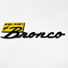 Bronco Badlands Fender Abzeichen Heckklappe Emblem 3D Abzeichen Schwarz gegen Gelb
 3