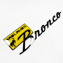 Bronco Badlands Fender Abzeichen Heckklappe Emblem 3D Abzeichen Schwarz gegen Gelb
 5
