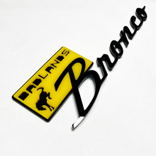 Bronco Badlands Fender Abzeichen Heckklappe Emblem 3D Abzeichen Schwarz gegen Gelb
 6