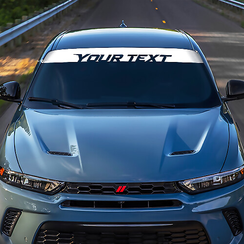 Benutzerdefinierter Schriftzug Windschutzscheiben-Streifen Vinyl-Aufkleber für Dodge Hornet