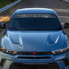 Benutzerdefinierte Beschriftung mit zerrissenen Kanten Windschutzscheiben Vinyl-Aufkleber für Dodge Hornet_2