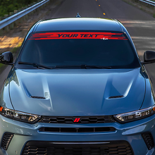 Benutzerdefinierte Beschriftung mit zerrissenen Kanten Windschutzscheiben Vinyl-Aufkleber für Dodge Hornet_3