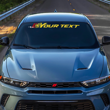 Hornet-Logo und benutzerdefinierter Text Windschutzscheiben-Banner Vinylaufkleber für Dodge Hornet_3