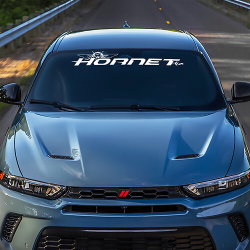 Windschutzscheibe Stripe Banner -Aufkleber - Benutzerdefinierte Vinylgrafik für Dodge Hornet 3
