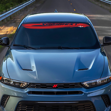 Custom Schriftzug Wellen-Stil Windschutzscheiben Vinylaufkleber für Dodge Hornet_3