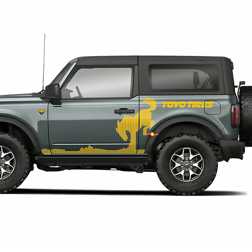 Bronco Badlands Motor und Side Decal Vinyl Stripe für Ford Bronco
