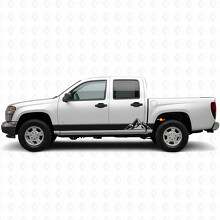 Mehrlagige Peaks Tür- und Schwellerleisten-Vinylstreifen für Chevrolet Colorado 1. Generation 2004-2012_2