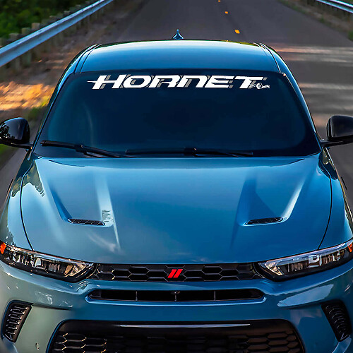 Frontscheibenstreifen-Banner-Aufkleber - Individuelle Vinylgrafiken passend für Dodge Hornet 5

