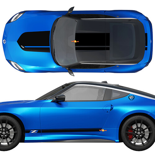 Nissan Nismo Z Heritage Edition Hood Side Aufkleber Aufkleber -Aufkleber -Vinyl -Grafik -Kit
