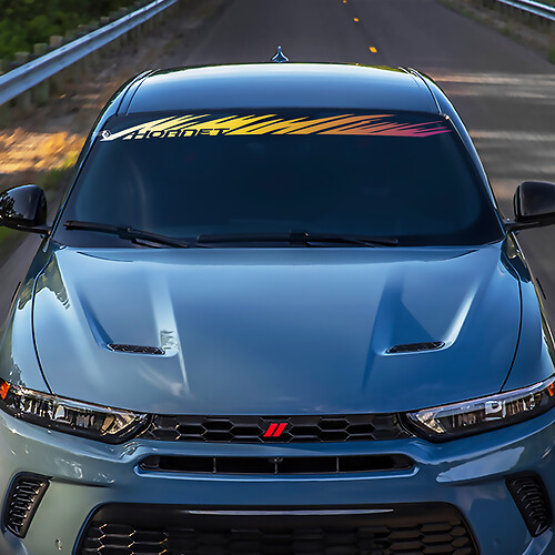 Windschutzscheibe Farbbanner Aufkleber - benutzerdefinierte Vinylgrafik für Dodge Hornet
