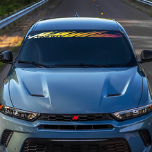 Benutzerdefinierte Farbe Abgenutztes Windschutzscheiben-Banner Vinylaufkleber für Dodge Hornet_2